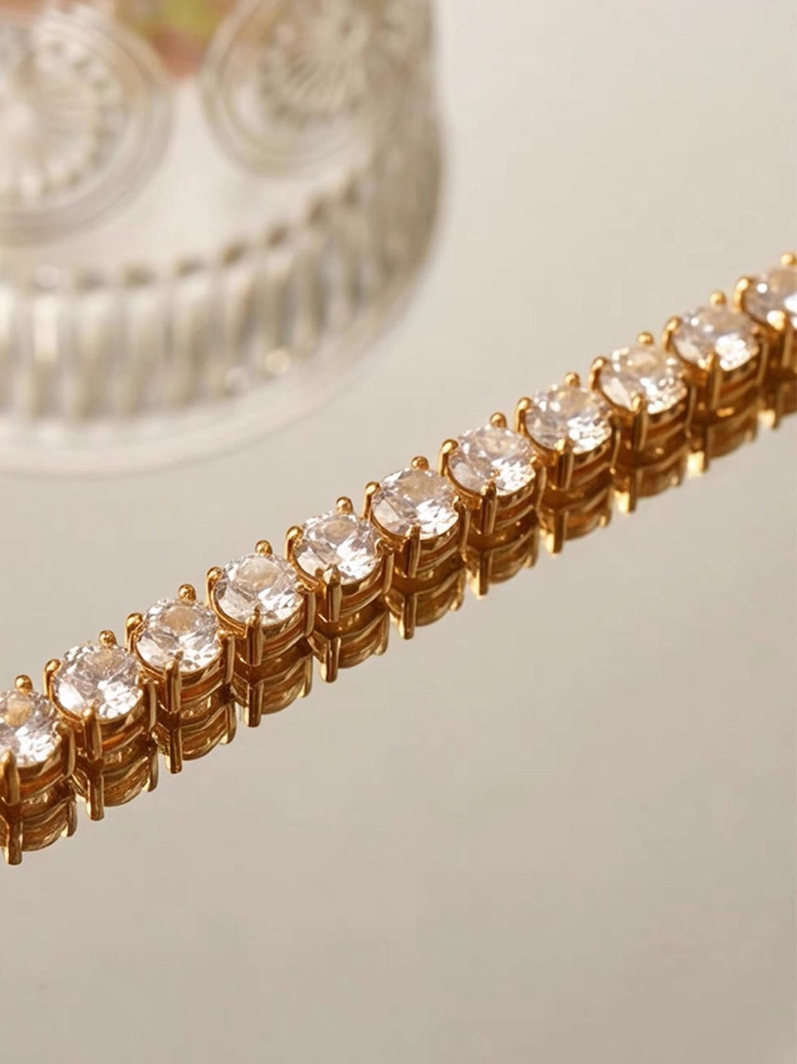 Timeless Diamond-Look Rivière Choker Necklace