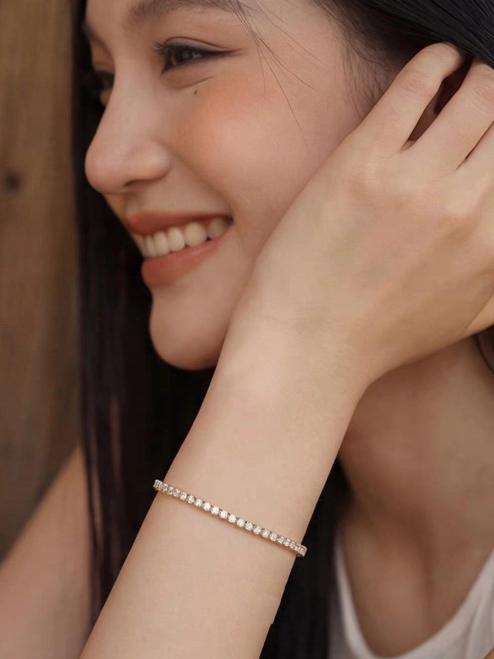 Timeless Diamond-Look Tennis Bracelet