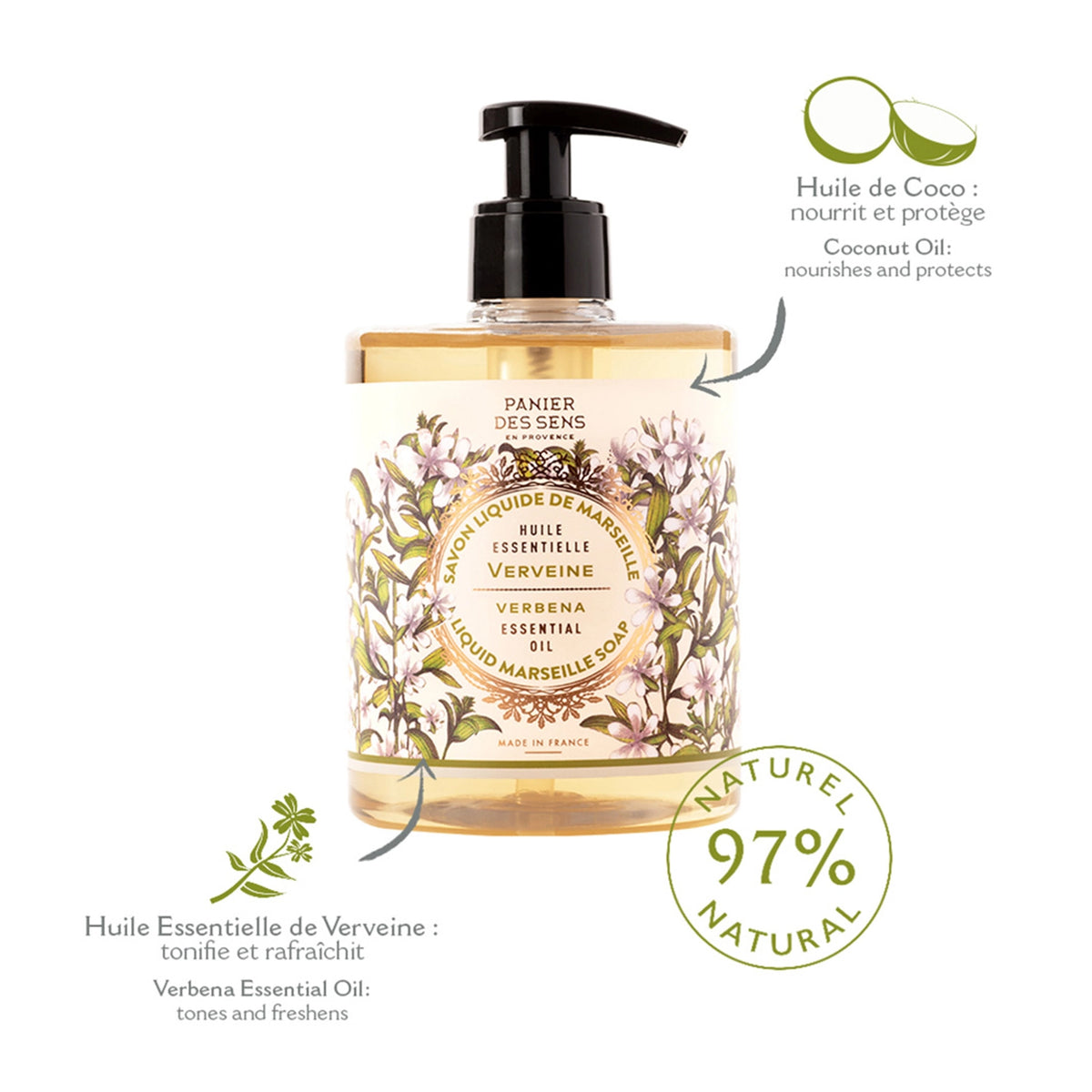 Marseille Liquid Soap 500ml | Verbena